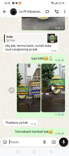 Testimonial Papan Bunga Pernikahan cilayang