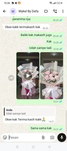 Testimonial Buket Bunga cilayang