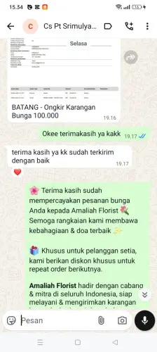 Testimonial Papan Bunga cilayang